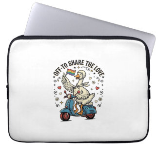 Funny Goose Scooter Love Vintage Shirt Design_1 Laptop Sleeve
