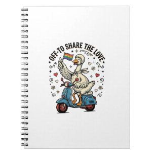 Funny Goose Scooter Love Vintage Shirt Design_1 Notebook