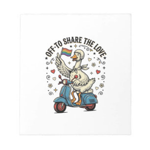 Funny Goose Scooter Love Vintage Shirt Design_1 Notepad