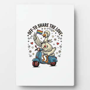 Funny Goose Scooter Love Vintage Shirt Design_1 Plaque