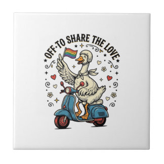 Funny Goose Scooter Love Vintage Shirt Design_1 Tile