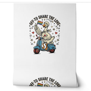 Funny Goose Scooter Love Vintage Shirt Design_1 Wallpaper