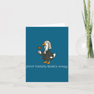 Funny goose silly lawyer law school graduation card