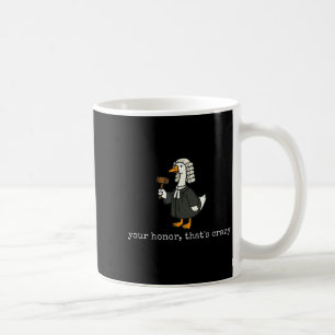 Funny goose silly lawyer law school graduation coffee mug