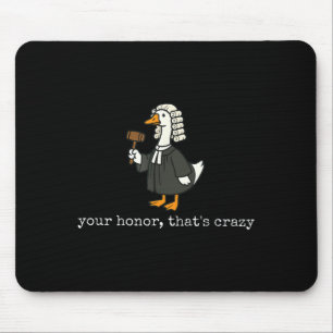 Funny goose silly lawyer law school graduation mouse mat
