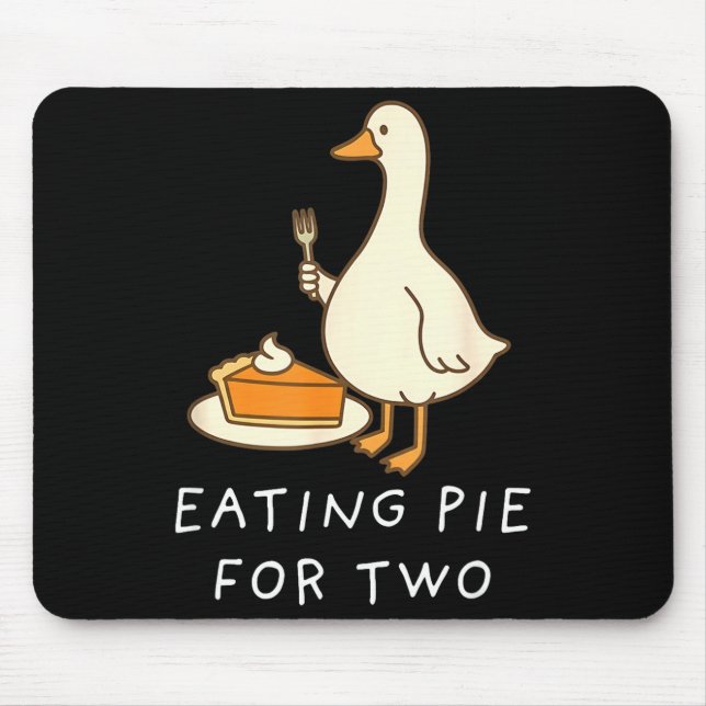 Funny Goose Thanksgiving Couples Pregnancy Announc Mouse Mat (Front)