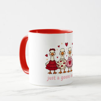 Funny Goose Valentines Womens  Mug