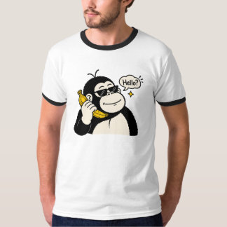 Funny Gorilla Banana Phone T-Shirt