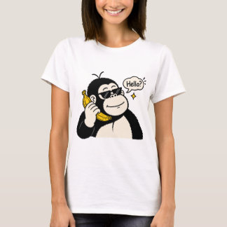 Funny Gorilla Banana Phone Women's T-Shirt