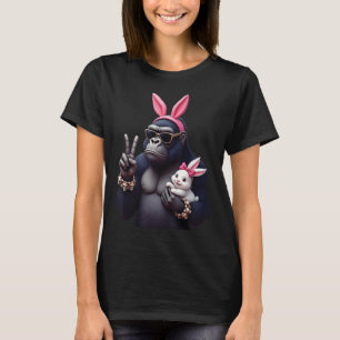 Funny Gorilla Bunny Cool Easter, Cute & Edgy A T-Shirt