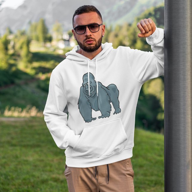 Funny Gorilla Cool Blue Ape Animal Design  Hoodie (Creator Uploaded)