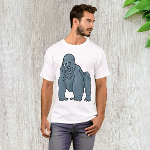 Funny Gorilla Cool Blue Ape Animal Design  T-Shirt