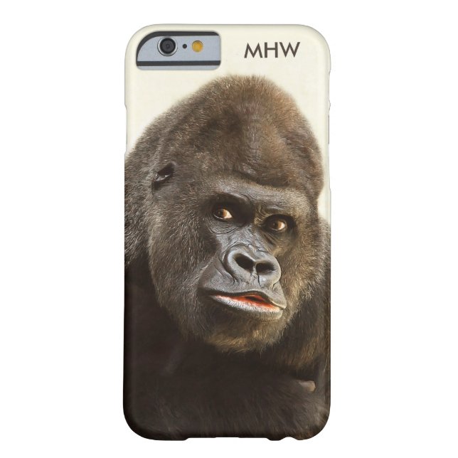 Funny Gorilla custom monogram cases (Back)