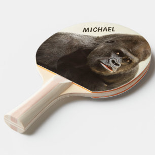 Funny Gorilla custom monogram ping pong paddle