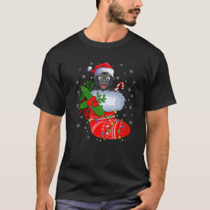 Funny Gorilla In Christmas Socks Santa Claus Light T-Shirt