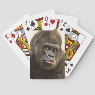 Funny Gorilla playing cards