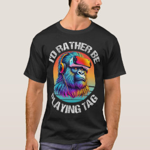 Funny Gorilla Playing Game Boys Adult Gorilla Game T-Shirt