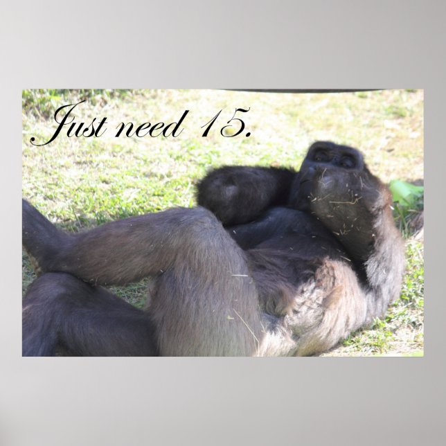 Funny Gorilla Poster (Front)