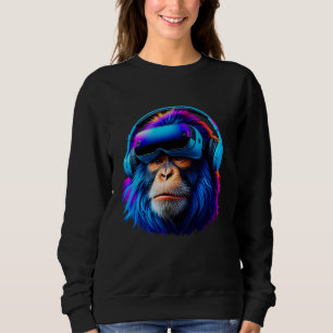 Funny Gorilla VR Playing Tag Gorilla Monke Gorilla Sweatshirt