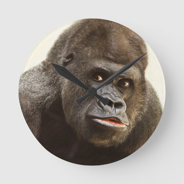 Funny Gorilla wall clock (Front)