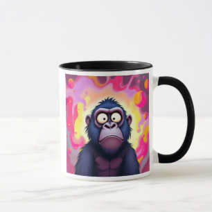 Funny gorilla with his weird head. mug