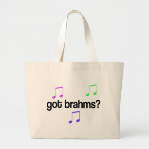 Funny Got Brahms Colourful Design Large Tote Bag