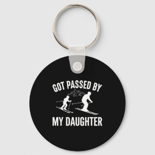 Funny Got Ped By My Daughter Skiing Key Ring