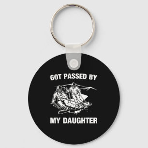 Funny Got Ped By My Daughter Vintage Skiing  Key Ring