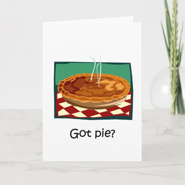 Funny got pie holiday card (Front)