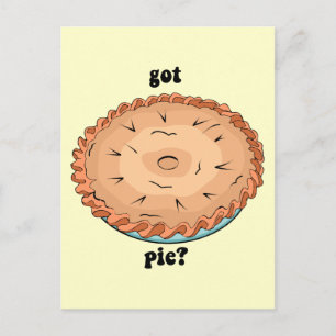 Funny got pie postcard
