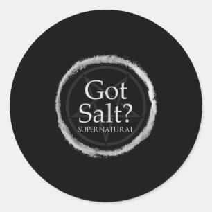Funny Got Salt Supernatural Salt Circle Lit Gft Te Classic Round Sticker