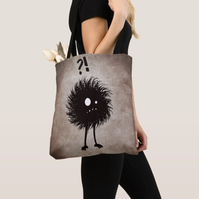 Funny Goth Evil Character Halloween Tote Bag (Close Up)