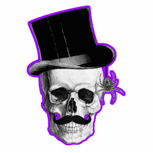 Funny Gothic skull groom Photo Sculpture Decoration