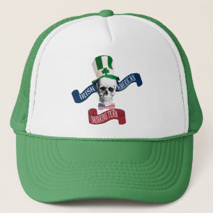 Funny gothic skull Irish St Patrick's day Trucker Hat
