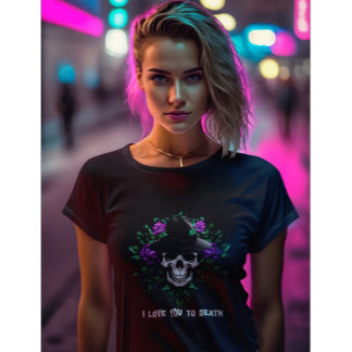 Funny Gothic Valentine ,Skeleton Valetines T-Shirt