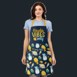 Funny Gouda Cheese Pun Retro Dairy Product Pattern Apron<br><div class="desc">Funny and cool apron to make cooking more fun. Personalised gift for family and friends who love cooking,  baking and trying new recipe in the kitchen. Customise the wording to fit your occasion. You can use the Design Tool to further change the font type,  font colour and font size.</div>