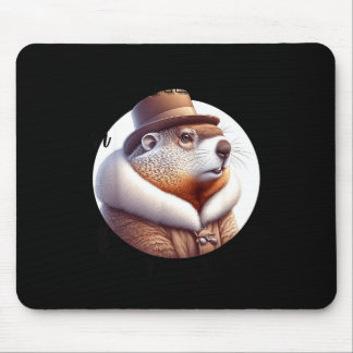 Funny Goundhog Graphic Mouse Mat