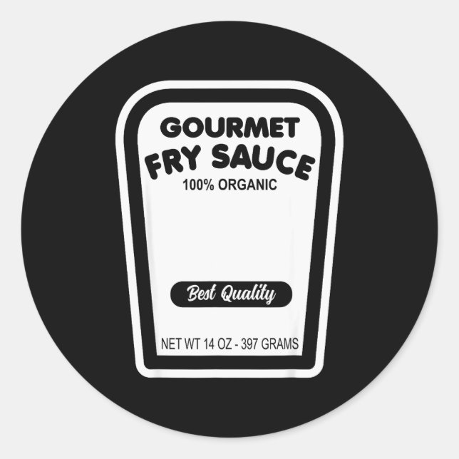 Funny Gourmet Fry Sauce Easy Halloween Group Costu Classic Round Sticker (Front)