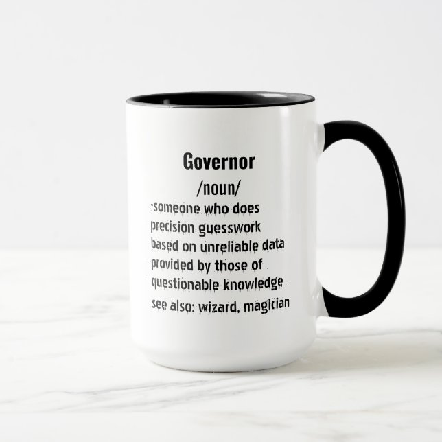 funny Governor Definition gifts for men women Mug (Right)