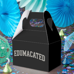 Funny Grad College Graduation Sarcastic Edumacated Favour Box