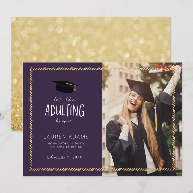 Funny Graduation Announcement (Front/Back)