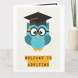 Funny Graduation Card Adulting humour