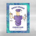 Funny Graduation Cartoon for Him Cruise Door