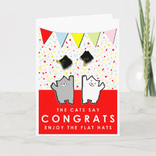 funny graduation cats card