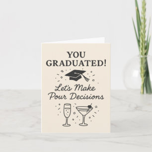 Funny Graduation Cocktail Drinks Congratulations  Card