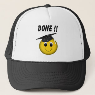 Funny Graduation Emoji "Done" Hat