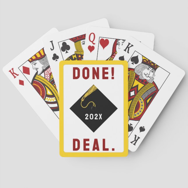 Funny Graduation Gift playing cards (Back)