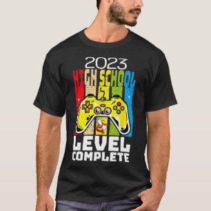 Funny Graduation High School Level Complete video  T-Shirt