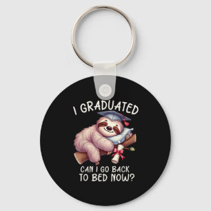 Funny Graduation I Graduated Can I Go Back To Bed Key Ring