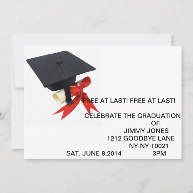 FUNNY GRADUATION INVITATION (Front)